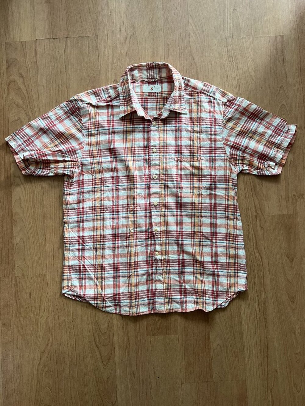 45Rpm Embroidered Multicolor Plaid Short Sleeve Shirt – Made in Japan